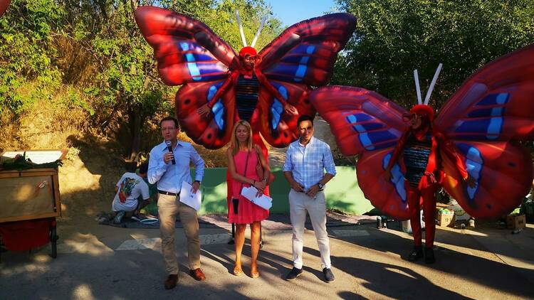 Inauguración del Oasis de Mariposas (Aytto de Madrid). 