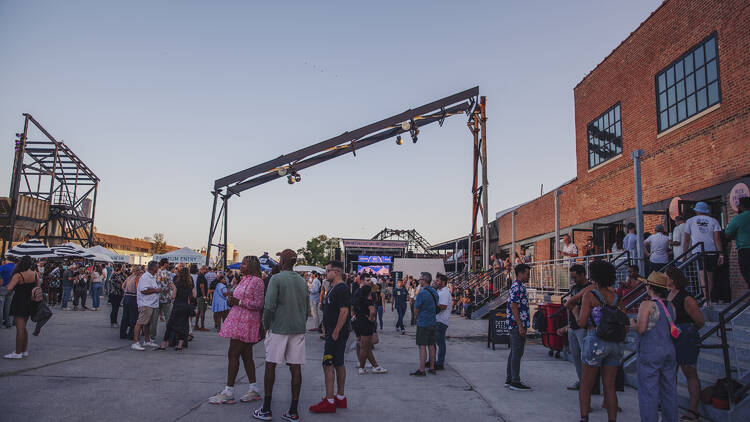 Crowds at opening night of the Salt Shed