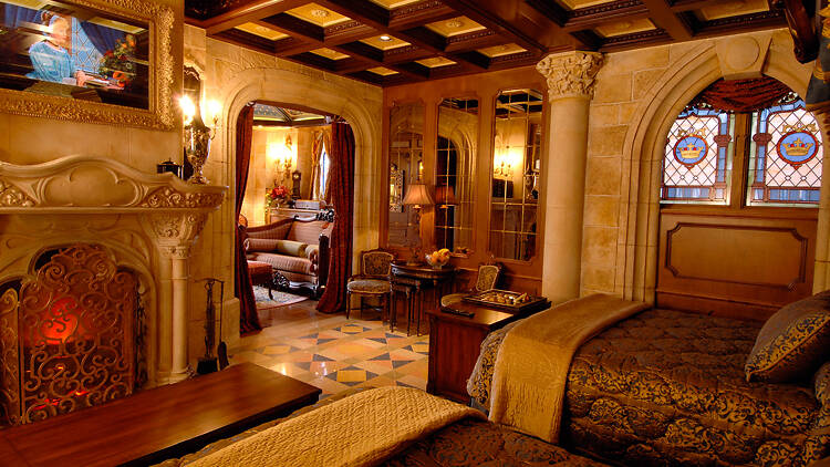 Hotel room inside Cinderella's Castle at Disney World | Orlando, FL