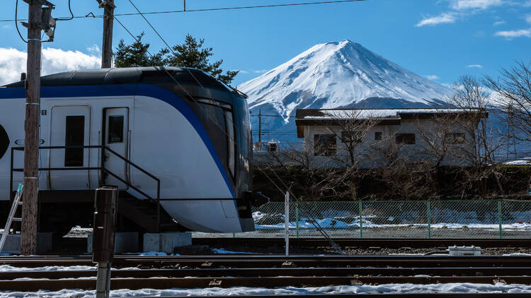 Mt Fuji and train