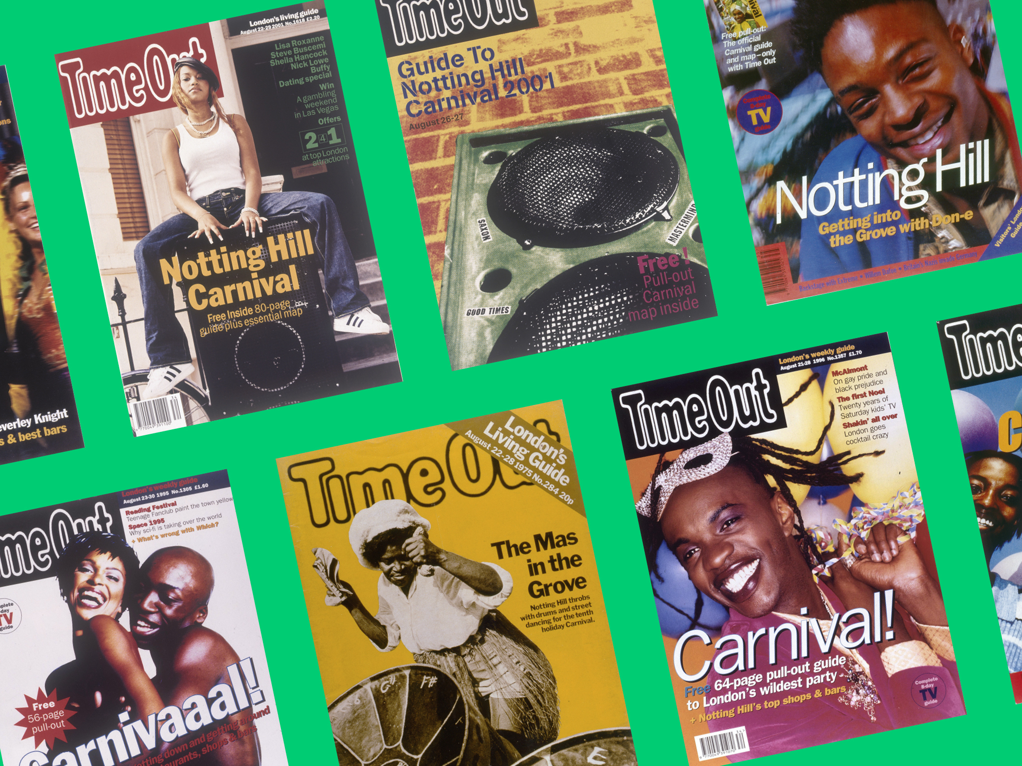 Collection of Time Out Notting Hill Carnival covers