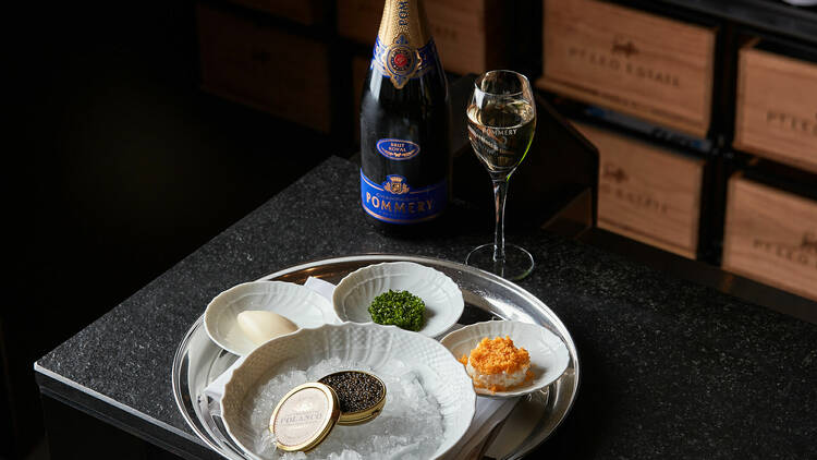 Caviar and champagne