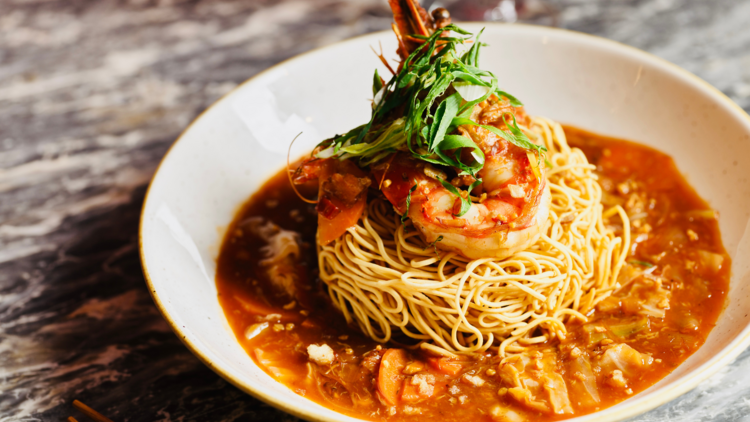 Prawn and noodles