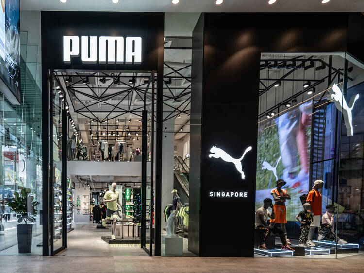 Locally-themed installations at Puma's flagship store launch