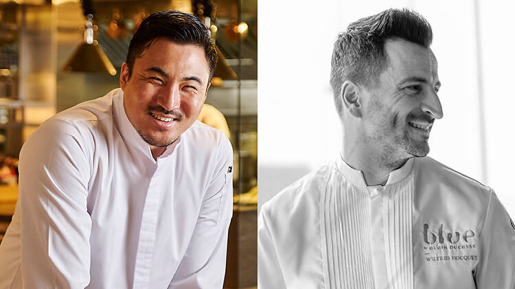 Chef Wilfrid Hocquet of Blue by Alain Ducasse and Chef Sun Kim Meta