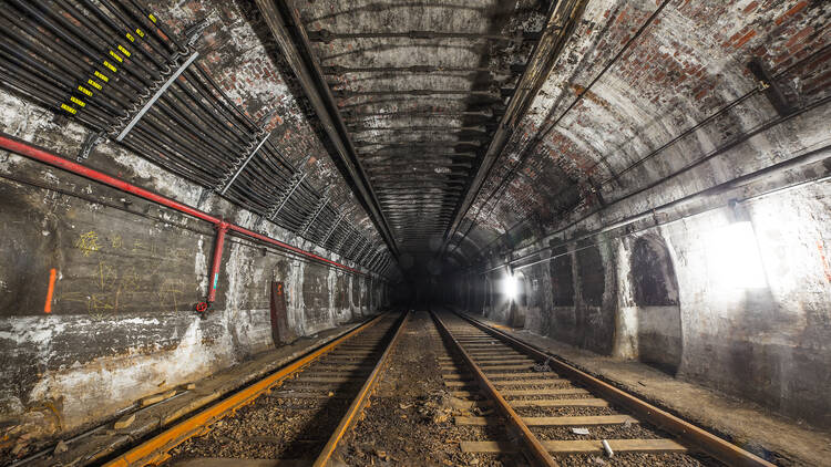 Abandoned subway tunnel underneath Boston City Hall | Boston, MA