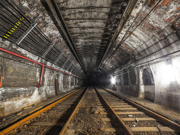 Abandoned subway tunnel underneath Boston City Hall | Boston, MA