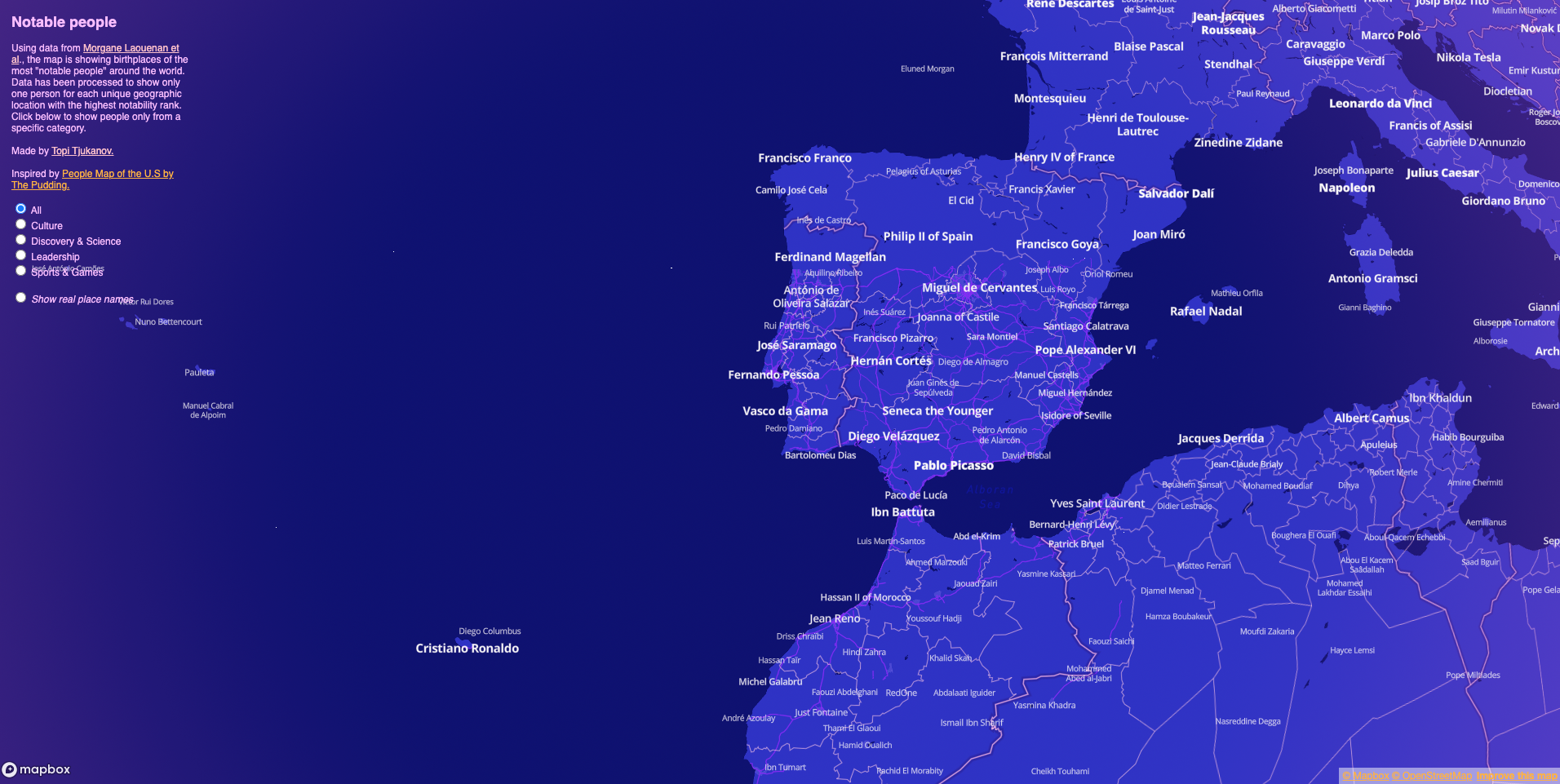 Mapa “Notable people”