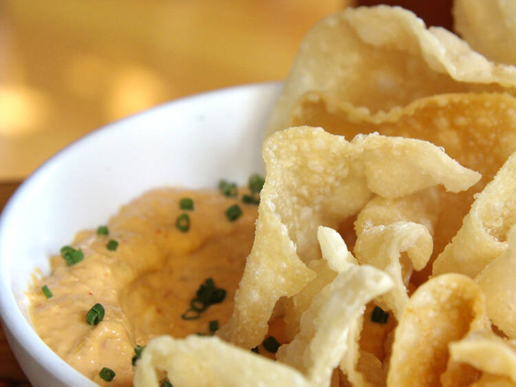 The $10 kimchi beer cheese at The Good Fork Pub