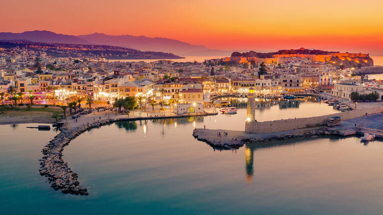 Listening to melancholic music outside Rethymno