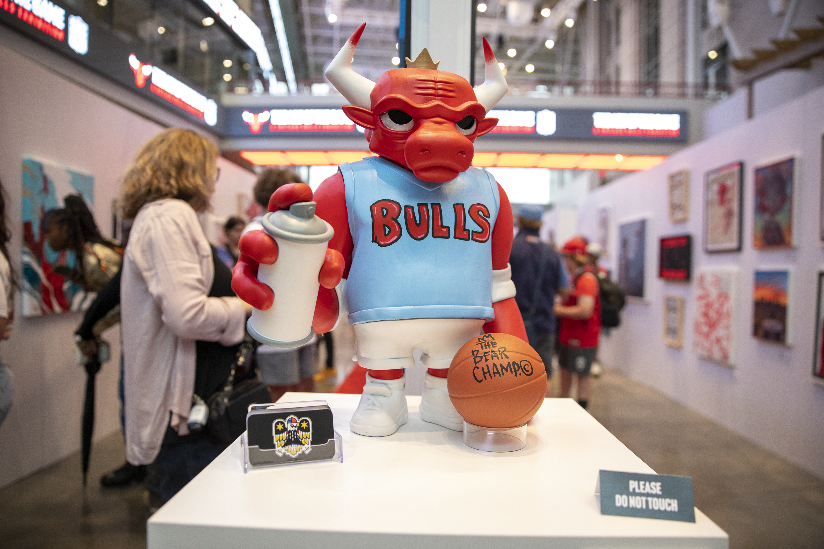 A Benny the Bull statue at Bulls Fest