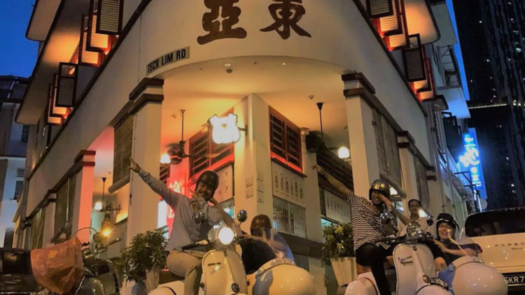 Drink but don’t drive, with a vintage Vespa sidecar tour around Singapore