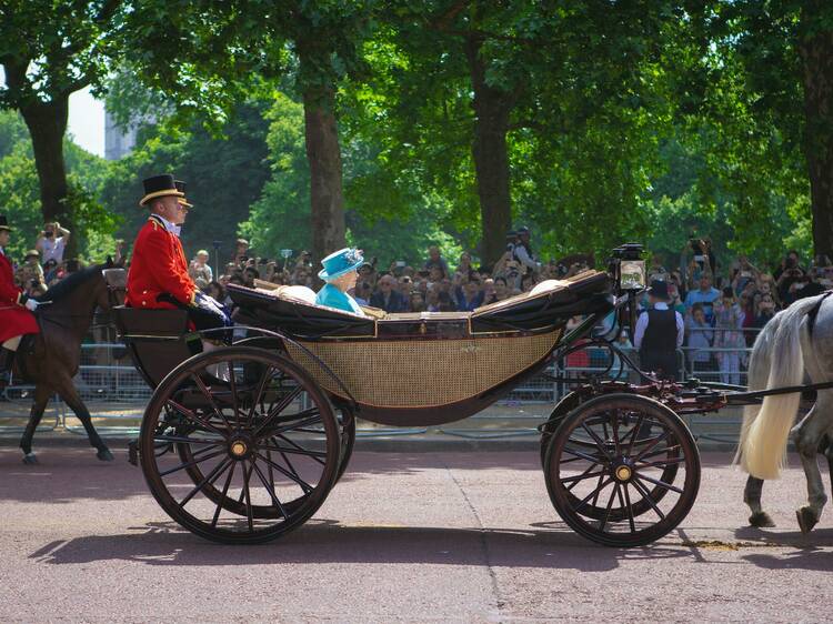 Queen Elizabeth in her carriage