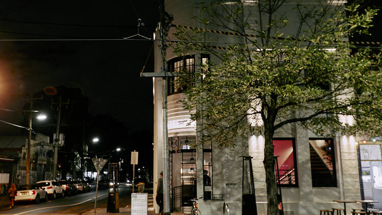 The exterior of Moonhouse, a contemporary Chinese restaurant in Melbourne.