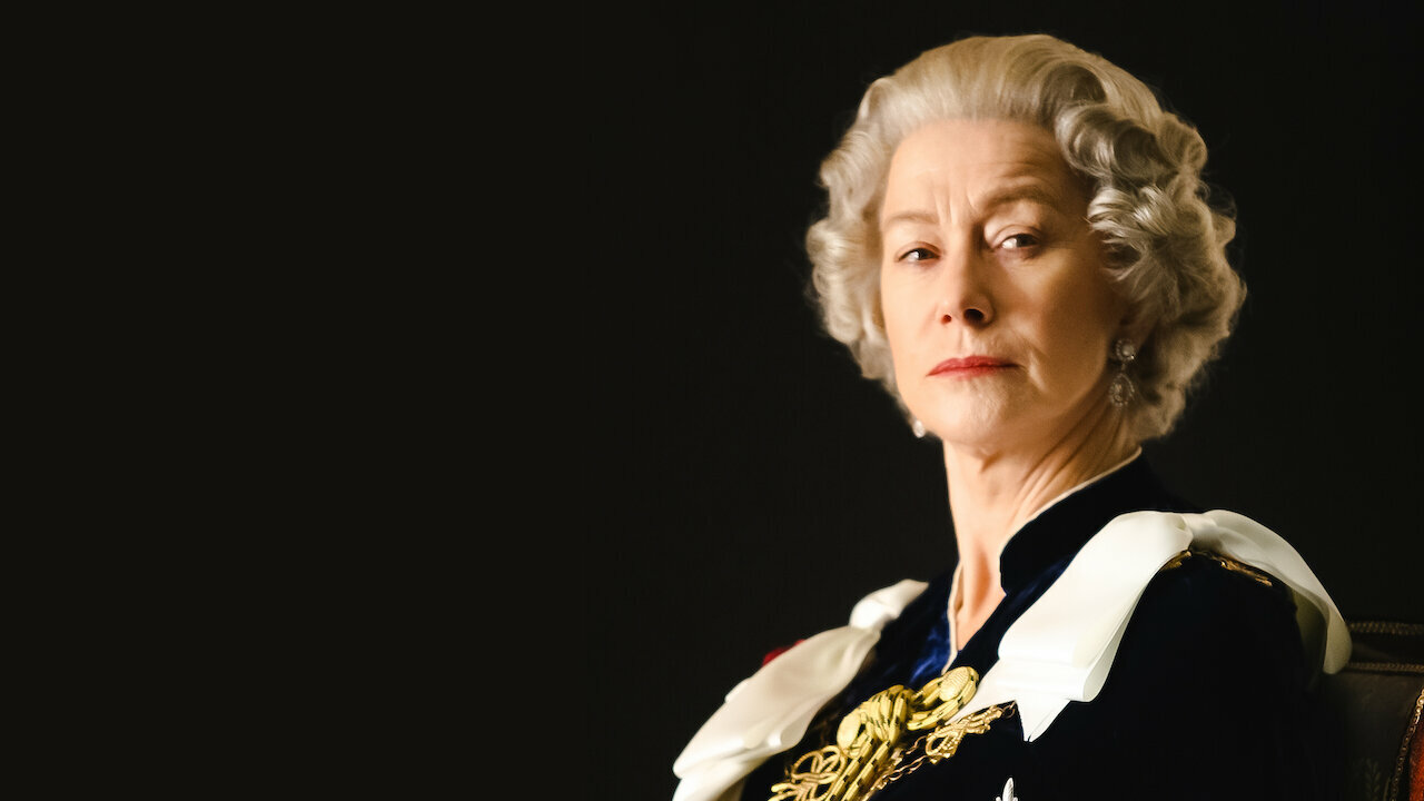 Helen Mirren, caracterizada como Isabel II.