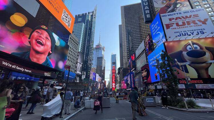 A view of Times Square.