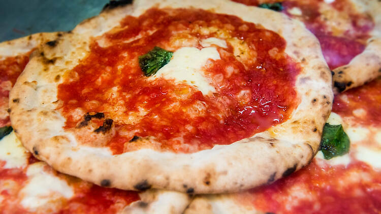 Delicious traditional Neapolitan pizza