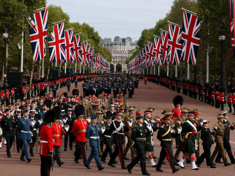 In pictures: the Queen’s funeral procession in London