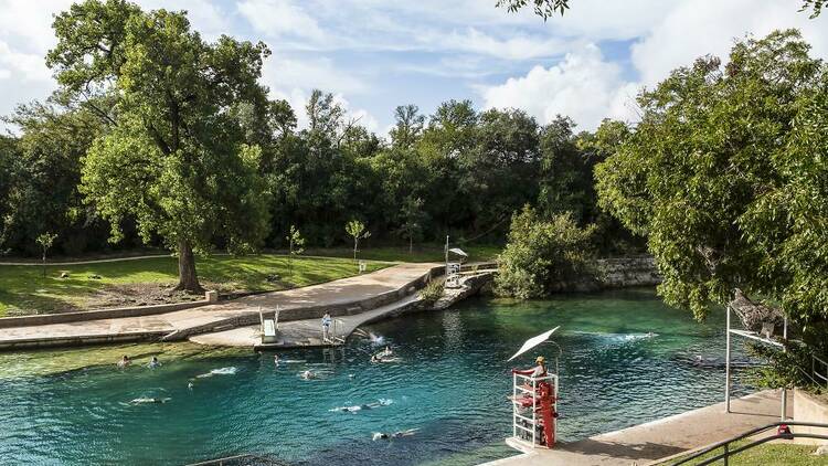 Be part of Barton Springs’ monthly Full Moon Swim