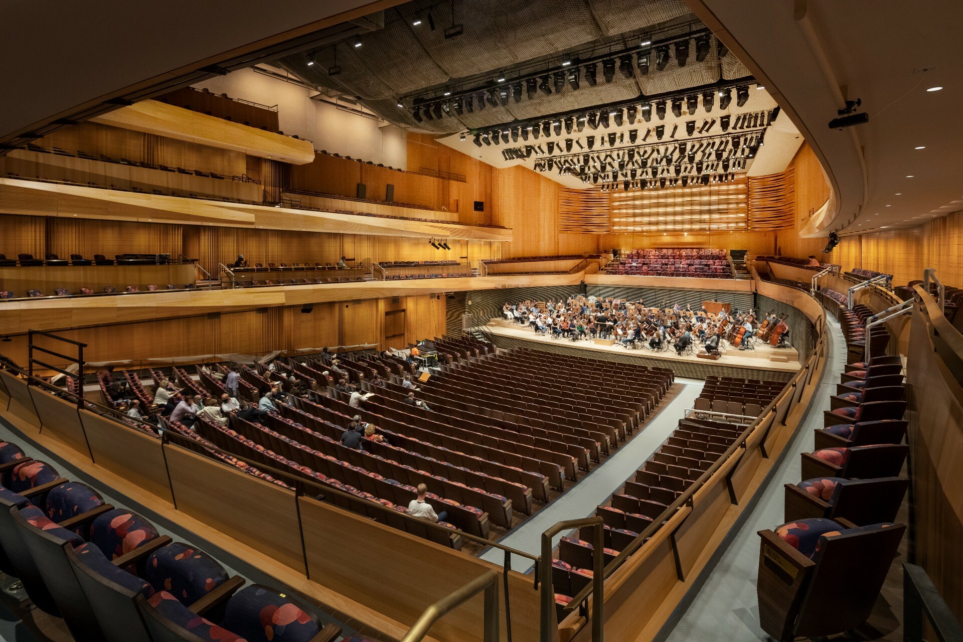 The interior of the Wu Tsai Theater at David Geffen Hall 