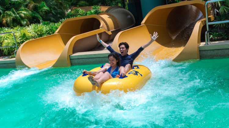 Splash through more than 20 thrilling water rides