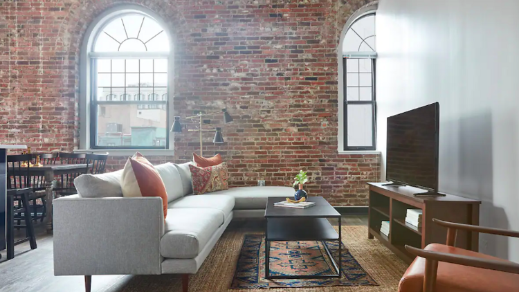 The rustic loft in downtown Boston