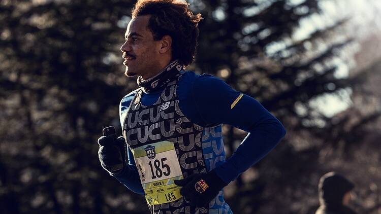 Roberto Mandje running in the 2018 United Airlines NYC Half.