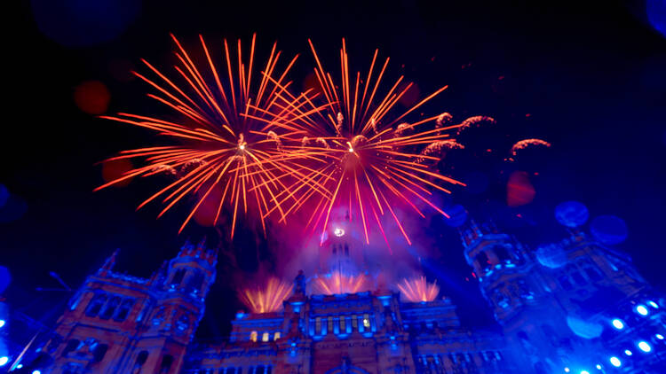 Fuegos artificiales Cibeles