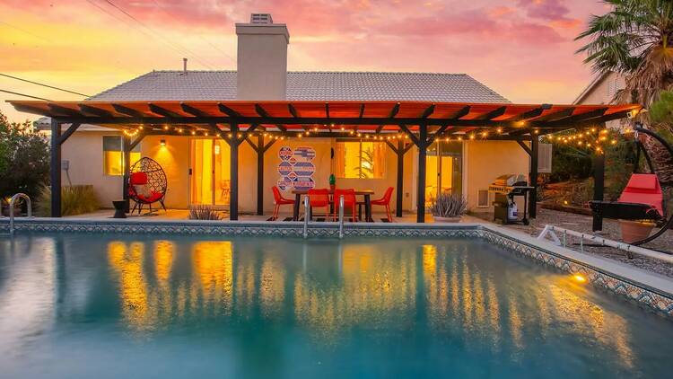 The remodeled pool house in Desert Hot Springs for the budget backpacker