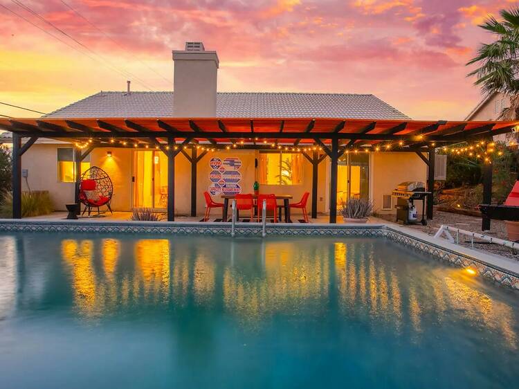 The remodeled pool house in Desert Hot Springs for the budget backpacker