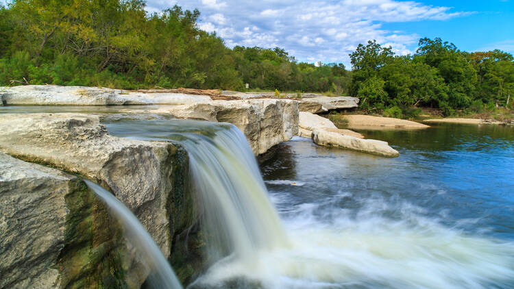 The Lower Falls at McKinney Falls State park in Austin, Texas, USA.
