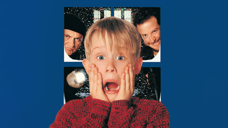 Macaulay Culkin playing Kevin McCallister in the film Home Alone
