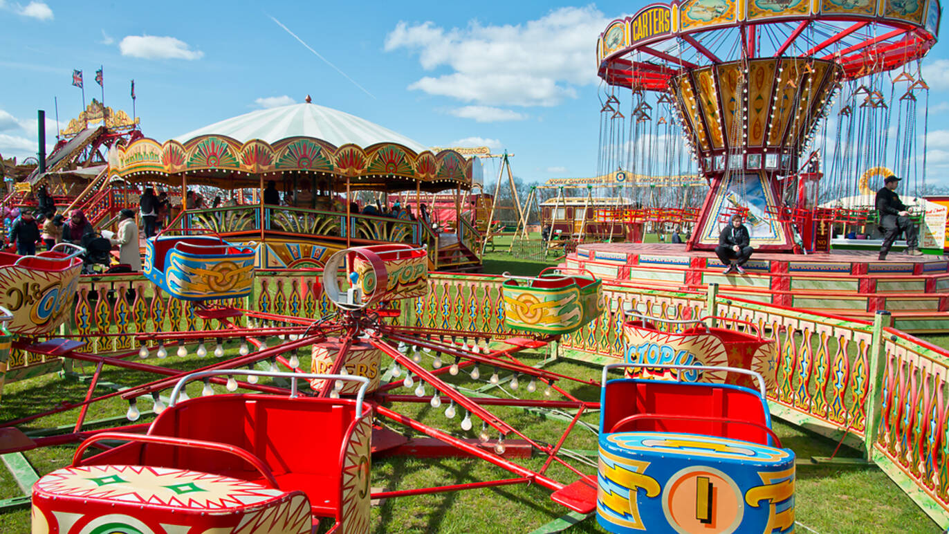 a travelling funfair and circus