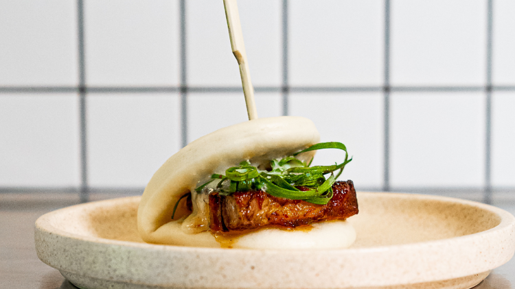 A photo of a pork bao 