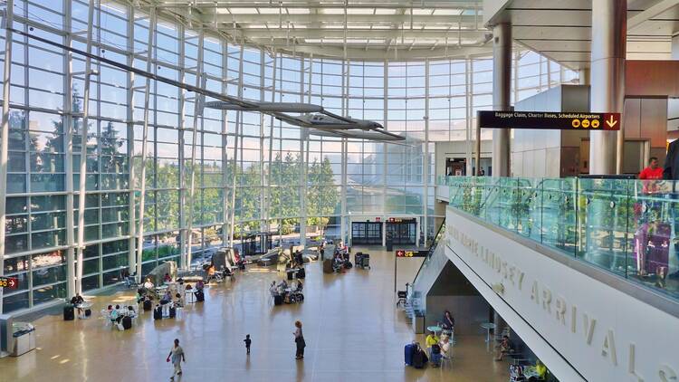 The Sea-Tac  Seattle-Tacoma International Airport (SEA) is the largest airport in the Pacific Northwest of the United States. It is a main hub for Alaska Airlines.       