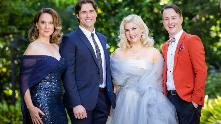 Australian cast of the new musical Midnight pose together at Riponlea House.