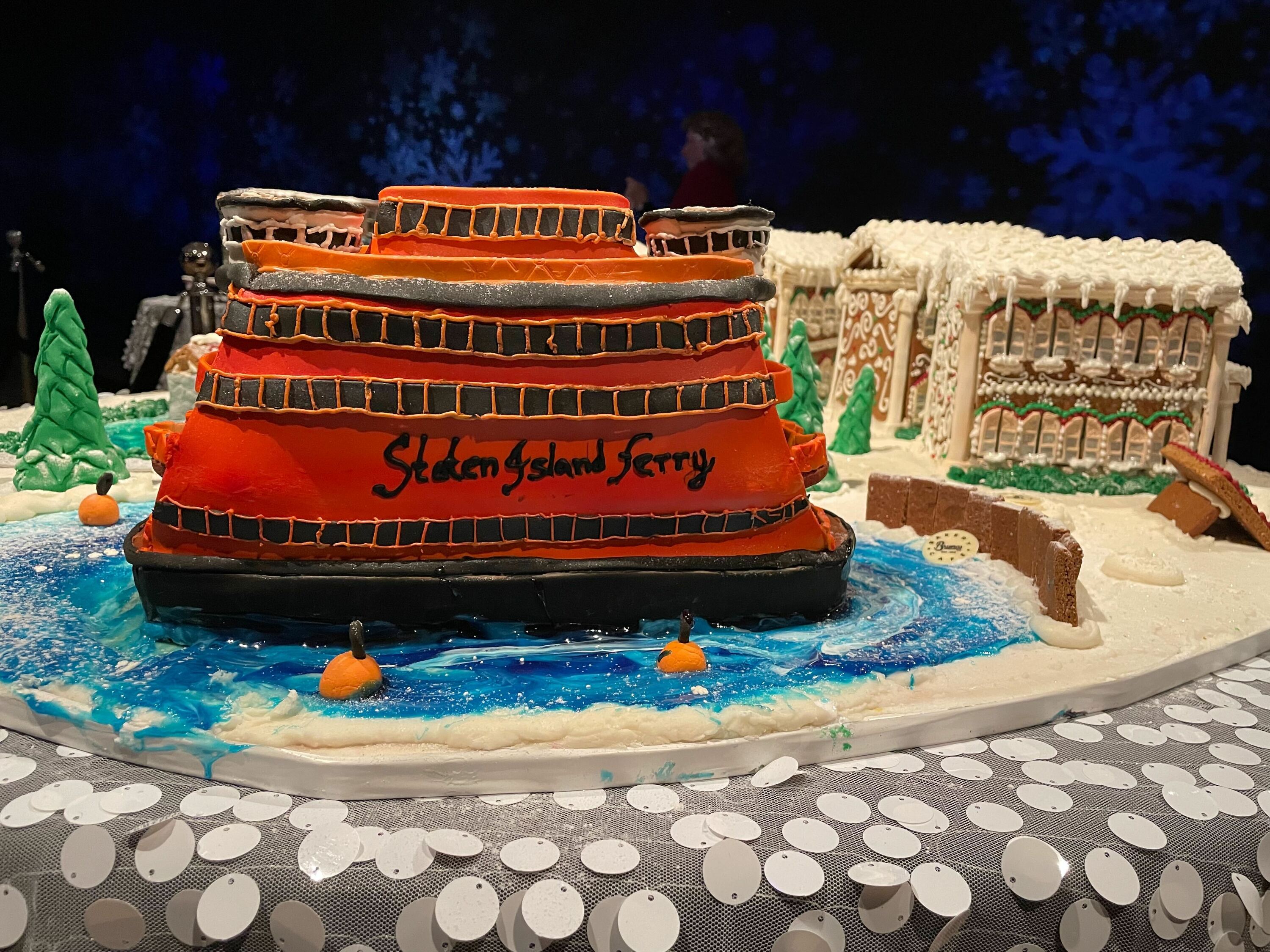 A gingerbread version of Staten Island.