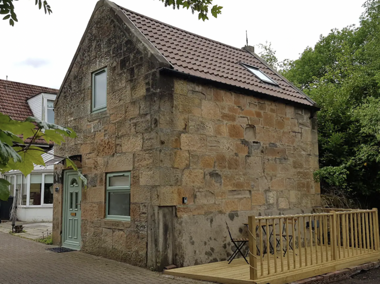 The ancient sandstone house in Bishopbriggs