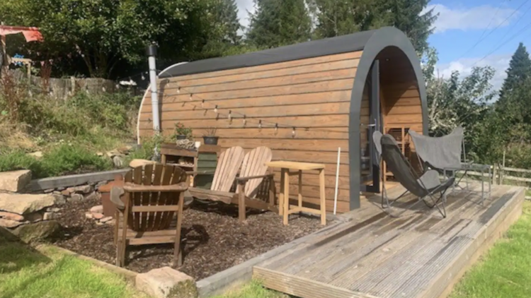 The luxury pod in Dumgoyne