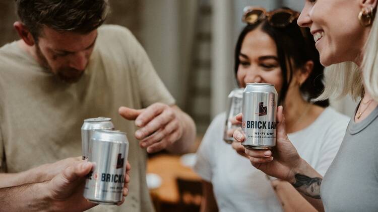 Some friends enjoying the new Hi-Fi Dry Zero Carb Japanese Lager