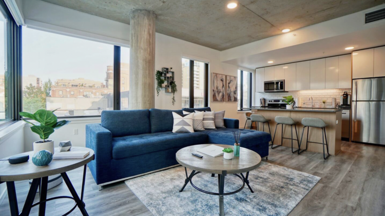 The industrial-chic apartment in the Pearl District