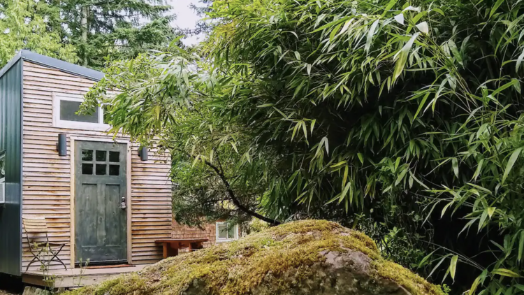 The forest cabin at Leach Botanical Garden