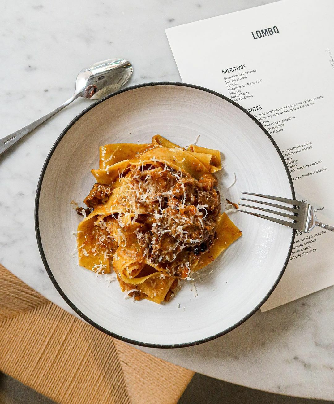 Lombo, pappardelle