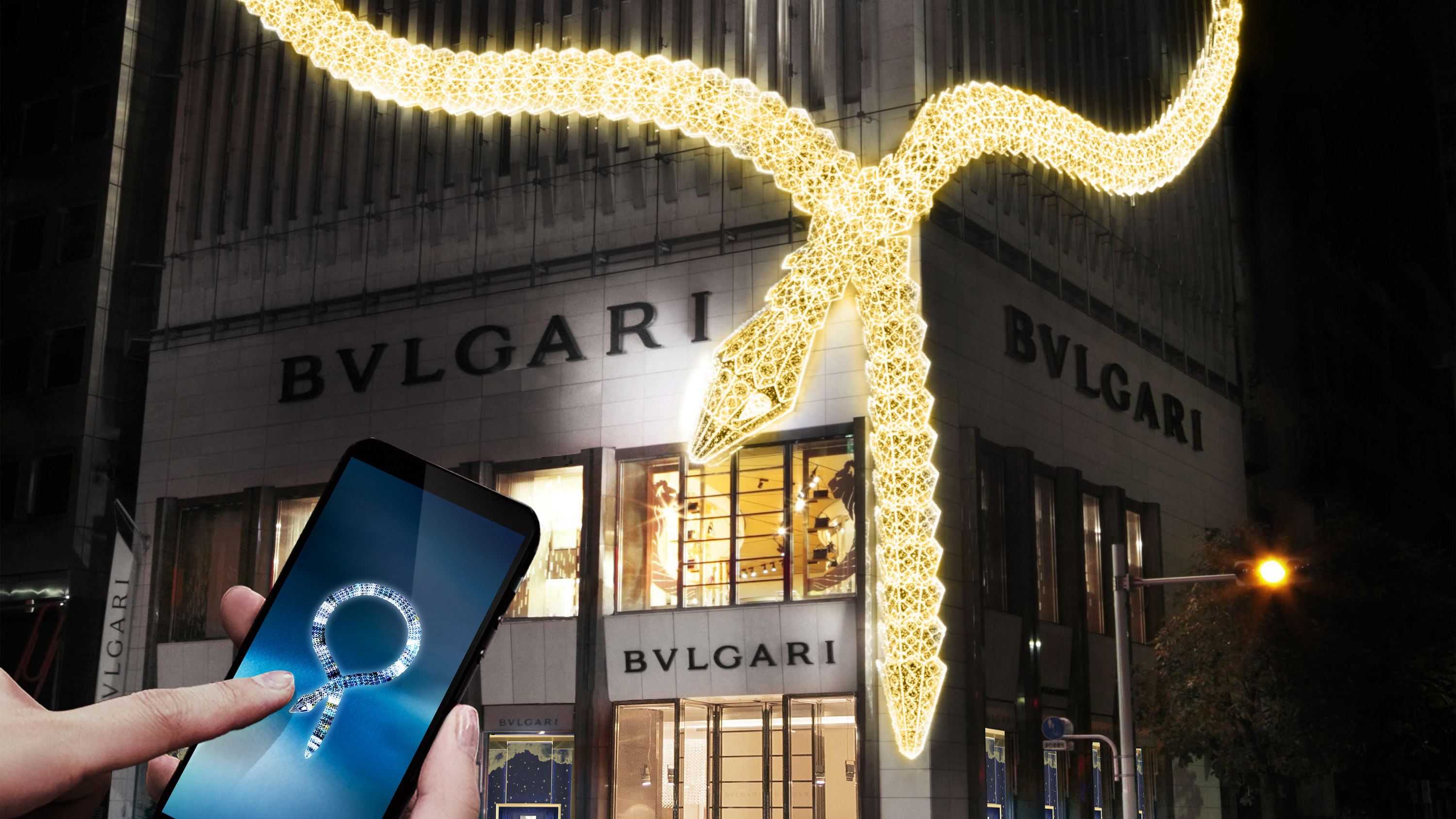 The Serpenti snake at Bulgari Ginza is an interactive teamLab art you can  control