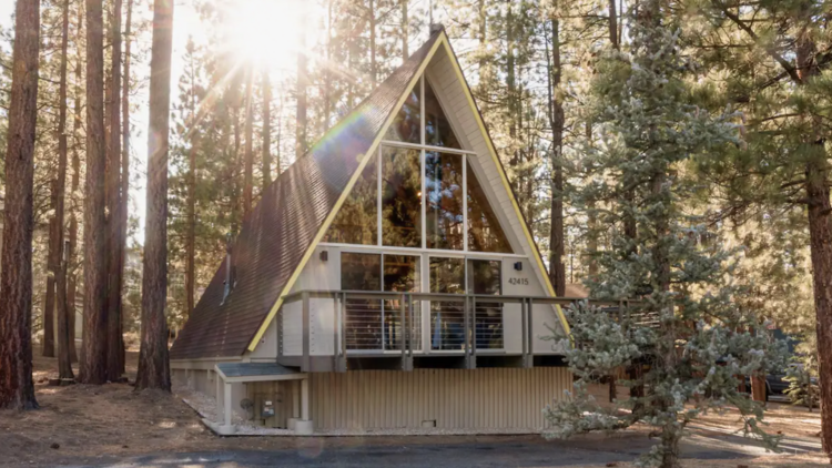 An A-frame chalet in Big Bear Lake