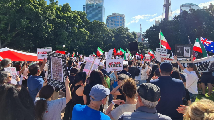 People protest for Iran in Sydney