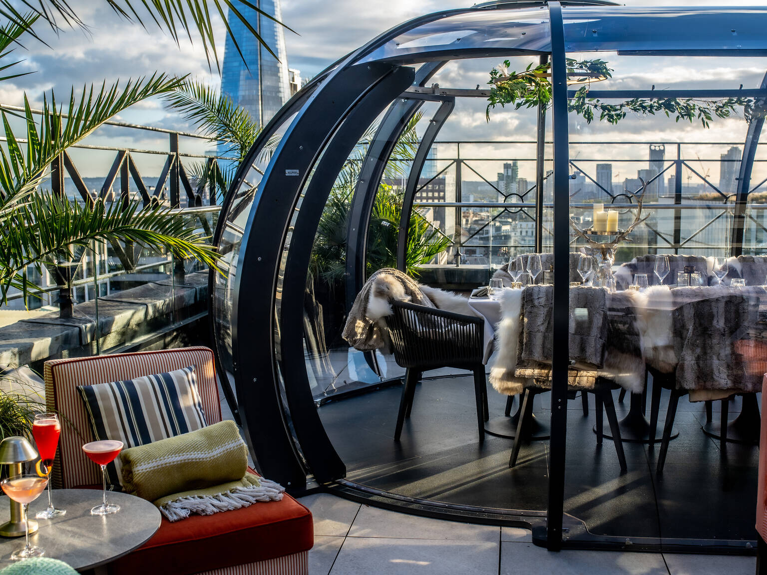 Outdoor terraces for drinking and dining in London this winter