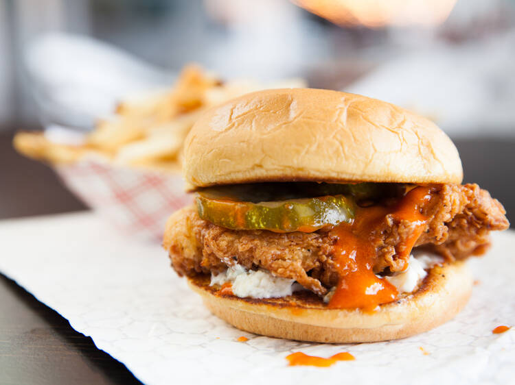 A fried chicken sandwich.