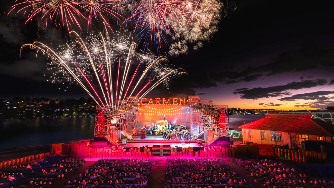 The stage is set for Carmen on Cockatoo Island