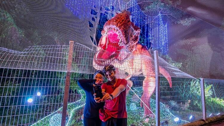 Dino Glow at Changi Jurassic Mile